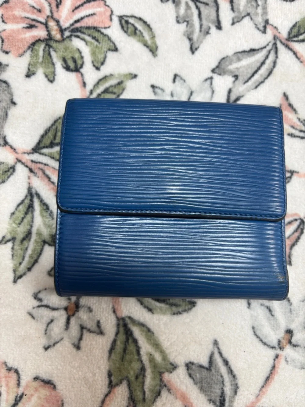 Louis Vuitton Blue Epi‎ Leather Compact Wallet